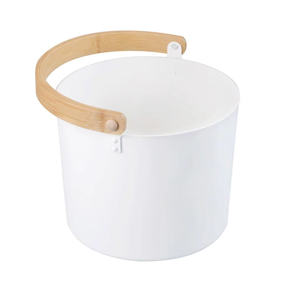 7L Aluminum Sauna Bucket Set with Long Handle Spoon Portable Bath Sauna Barrel Shower Bath Bucket for Sauna Accessories