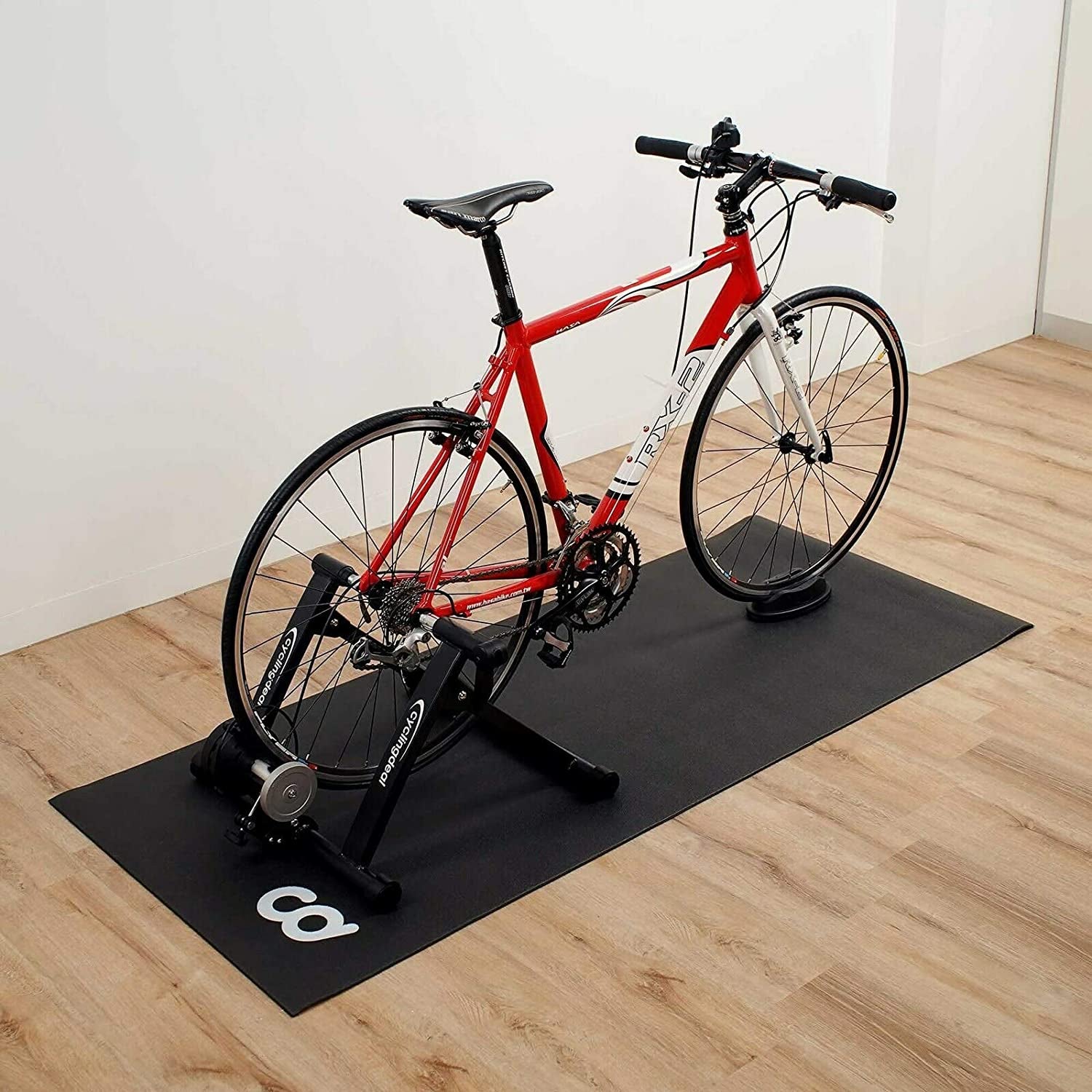 Bike Bicycle Floor Trainer Mat - 30" X 72" (High Density) - for Indoor Cycles.Stepper for Peloton Indoor Bikes - Floor Thick Mats for Exercise Equipment - Gym Flooring (76.20 Cm X 182.88 Cm)