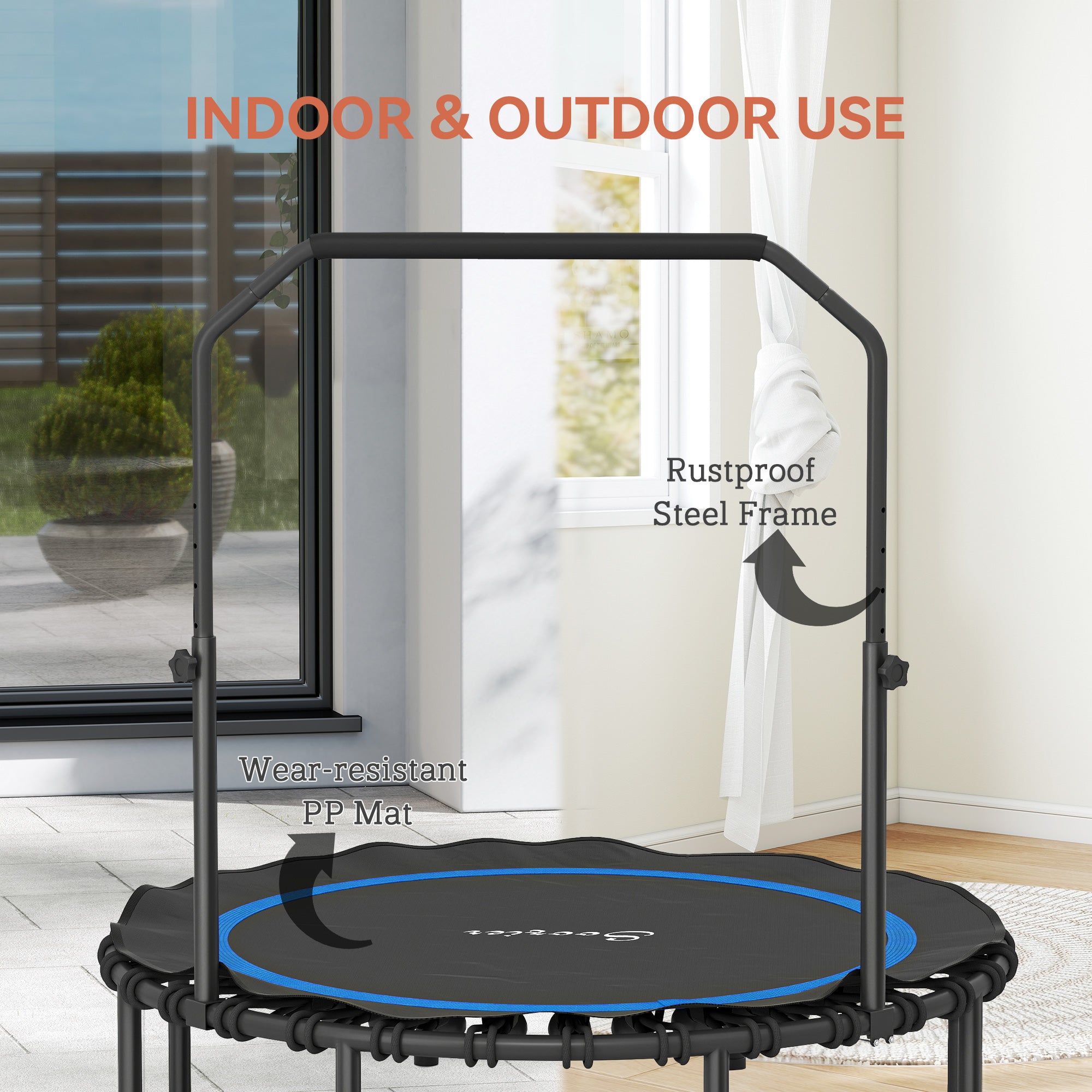 Soozier Rebounder Trampoline for Adults, Foldable Trampoline