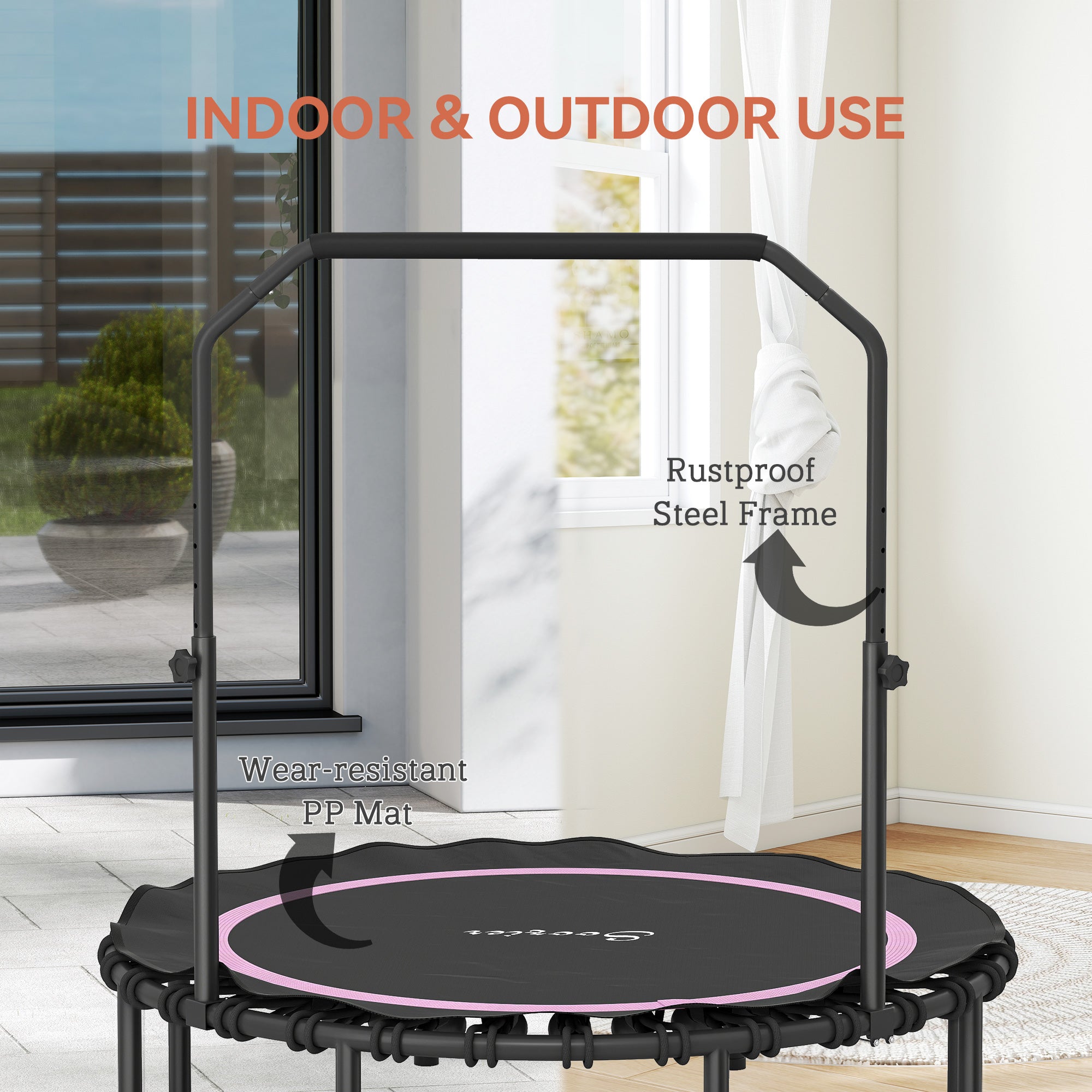 Soozier Rebounder Trampoline for Adults, Foldable Trampoline
