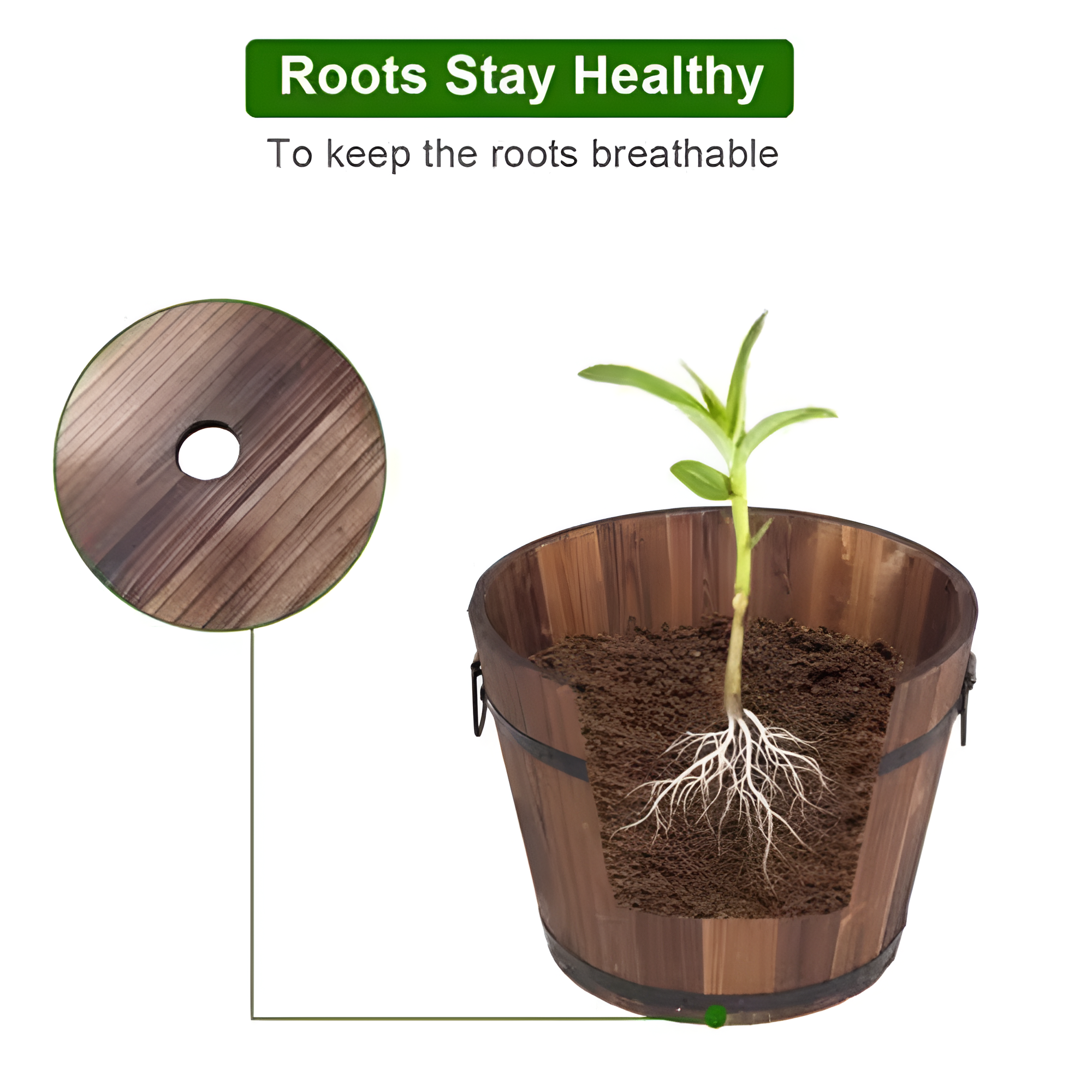 ZenPlunge Wellness Wooden Bucket Barrel (Set of 3)