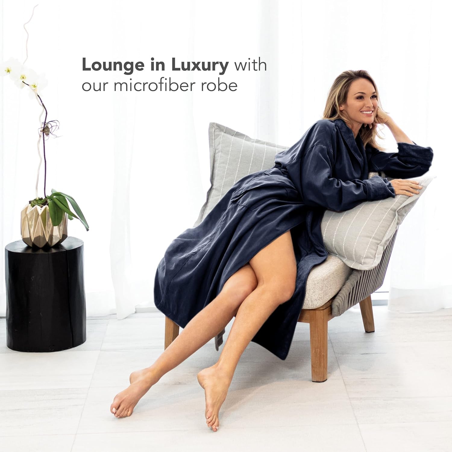 Women'S Microfiber Robe by BOCA - Luxury Hotel Bathrobe, Long Spa Robes for Women - Generous Sizing