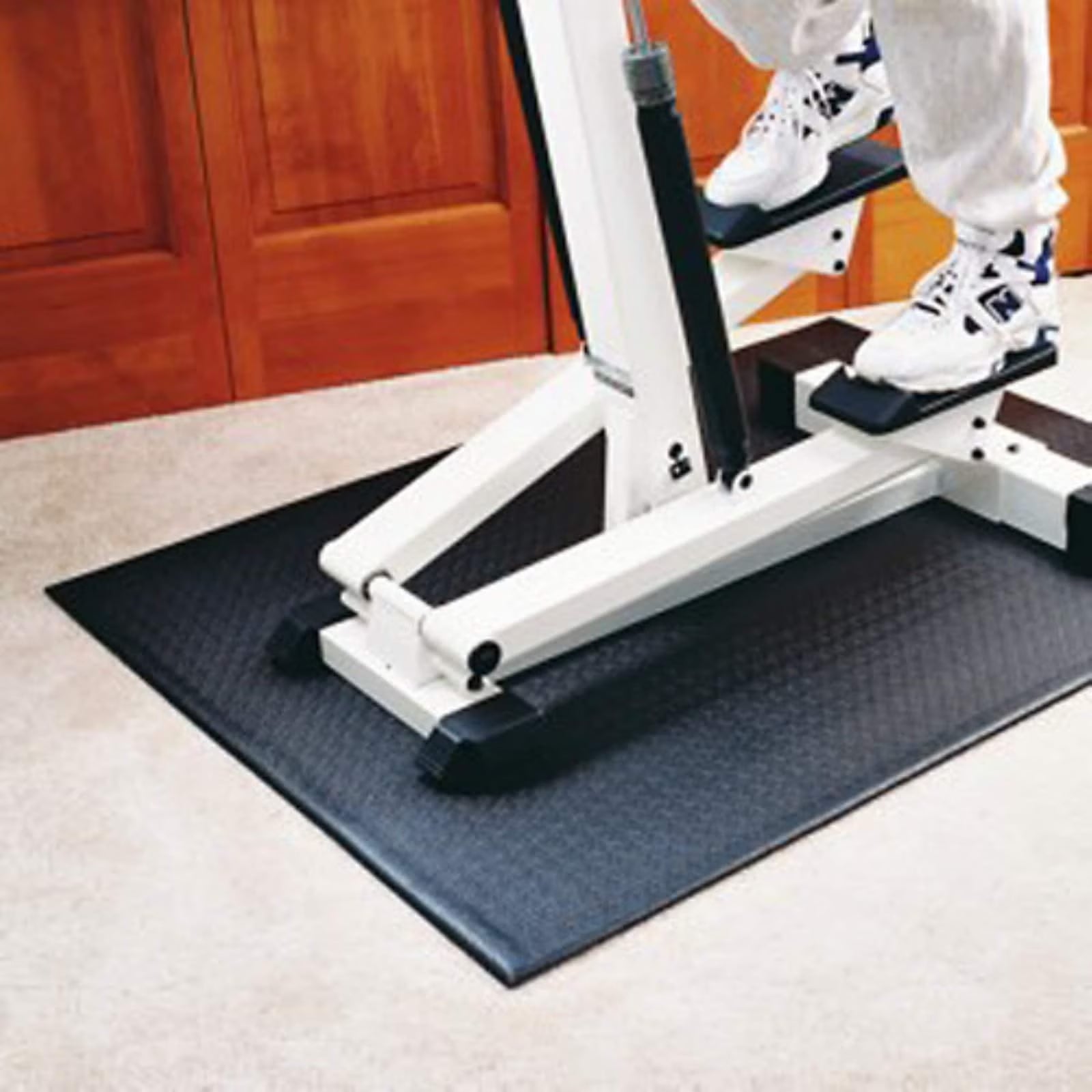 - Bike Mat - Standard Quality Dense Foam Vinyl - Fitness Equipment Mat, Black, 36" X 48"