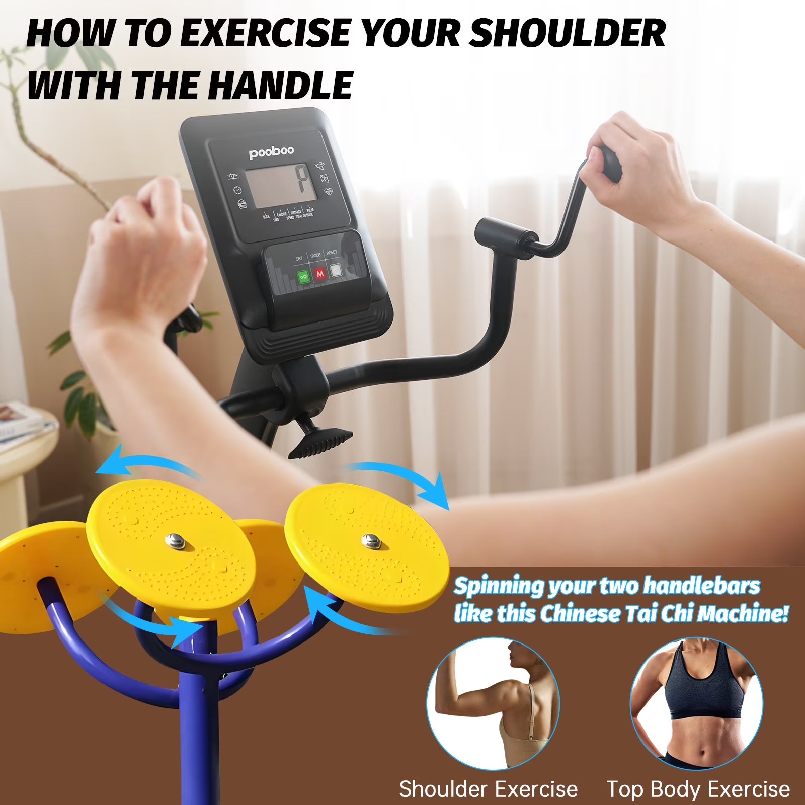 Magnetic Recumbent Exercise Bike, Stationary Bikes for Home with Arm Exerciser, with Ergonomic Backrest & Comfortable Seat, Smart APP, Pulse Sensor, 400LBS